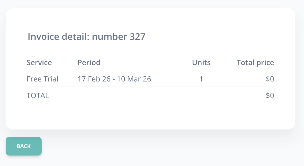 Invoice detail