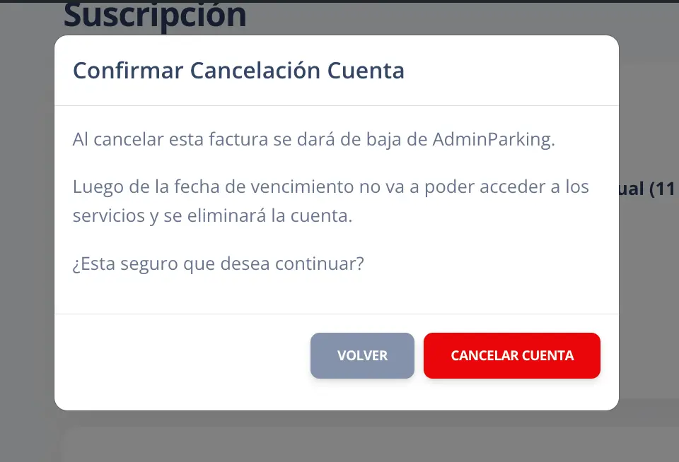 Cancelar Plan