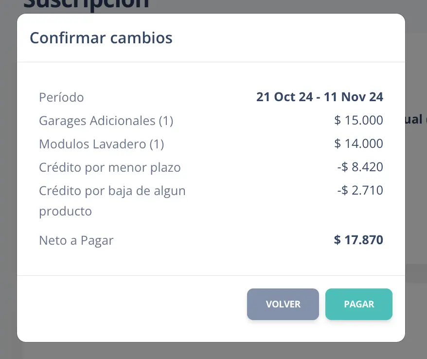 Confirmacion cambio Plan