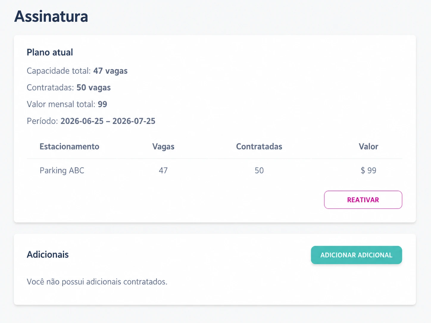 Reativar plano