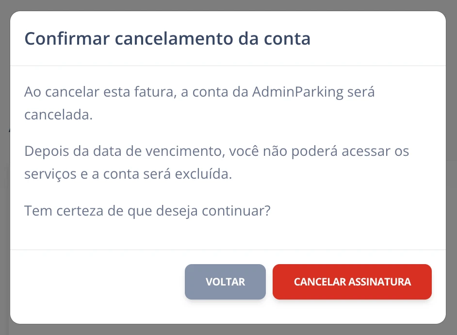 Cancelar plano