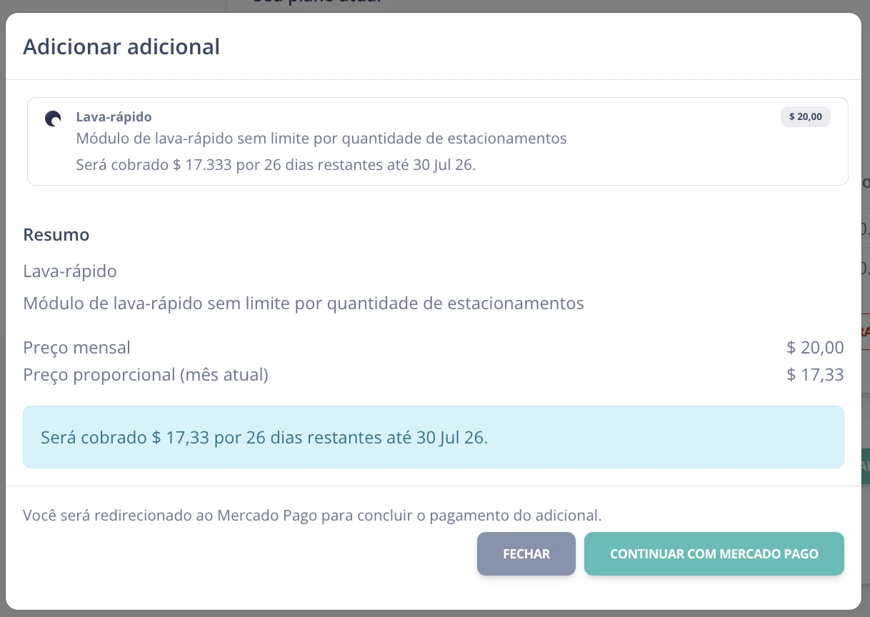 Alterar plano