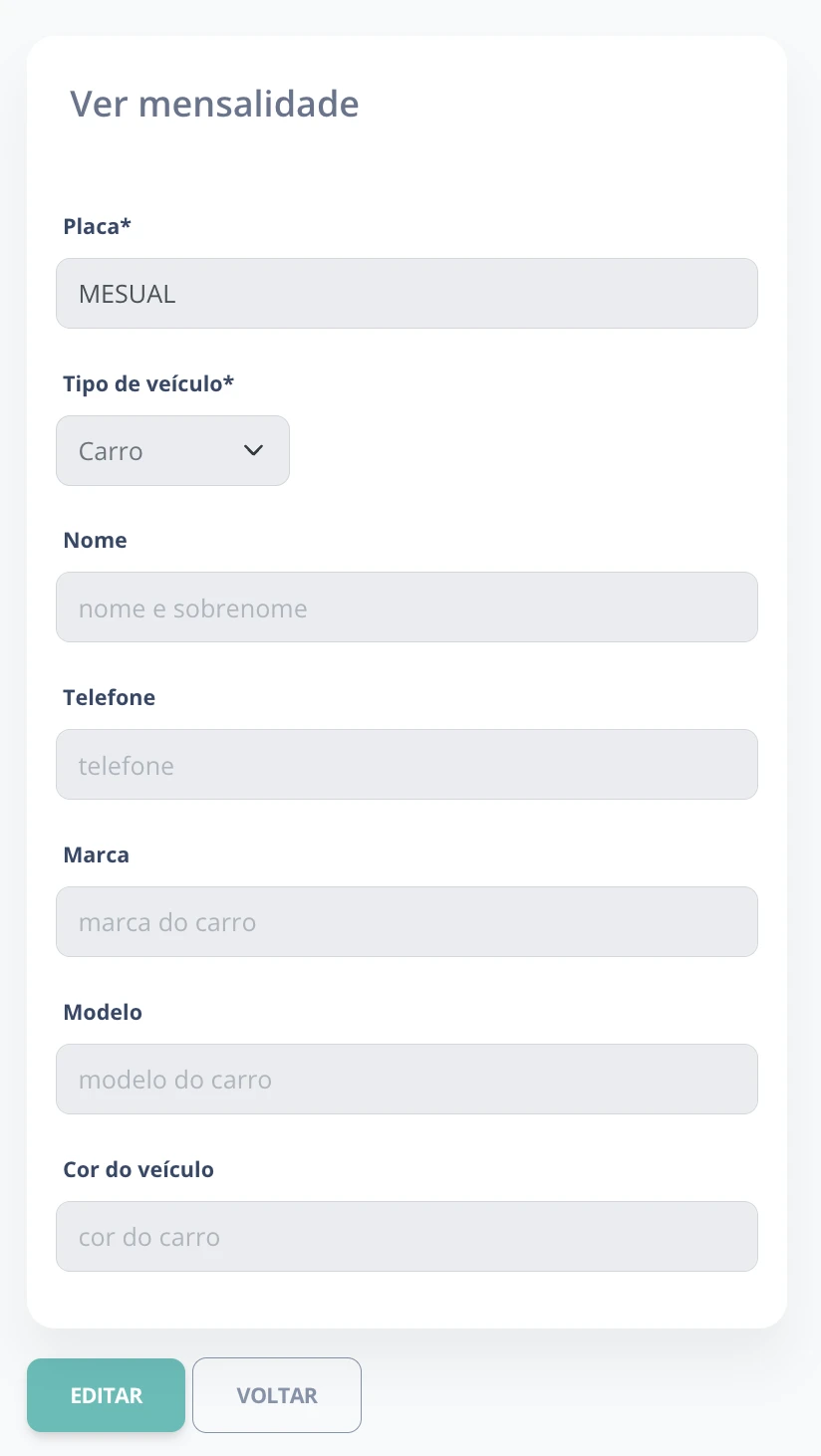 Detalhe do cliente