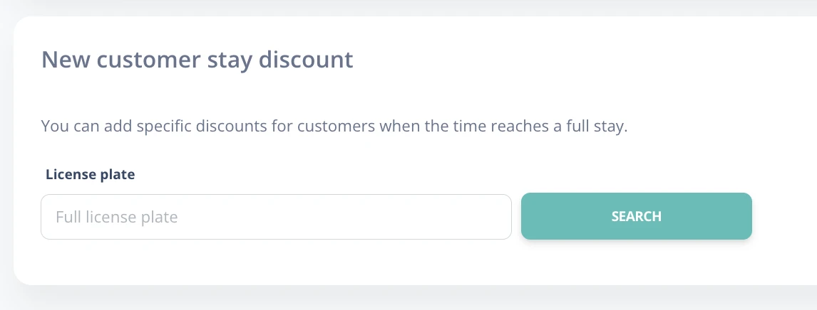 Special discount registration
