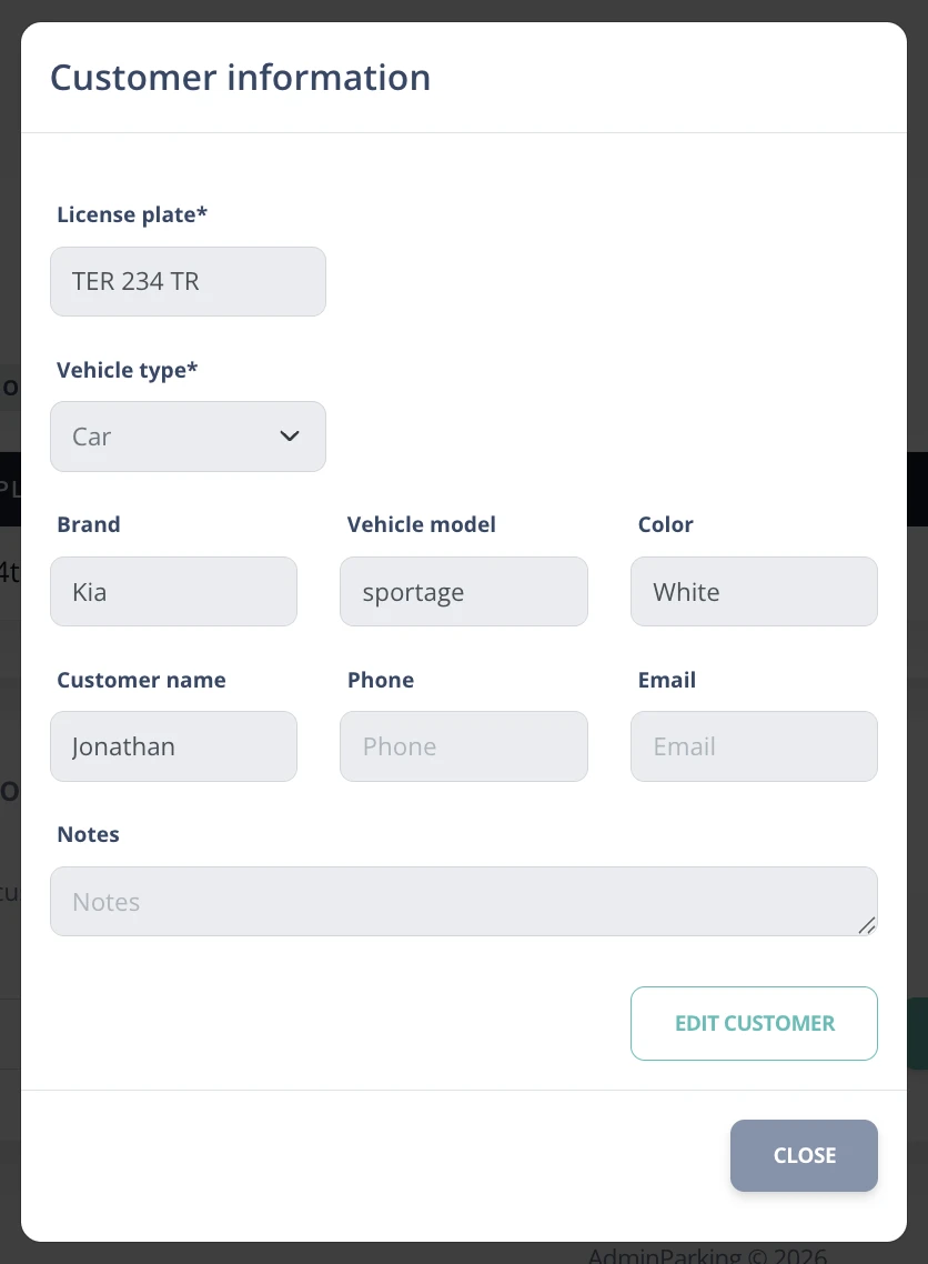 View customer data