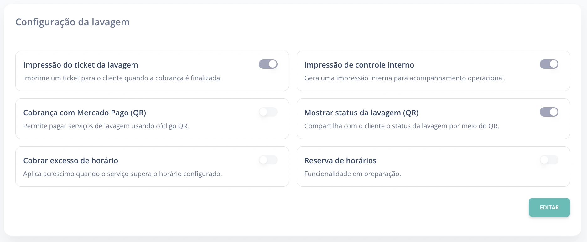 Impressões no lava-rápido