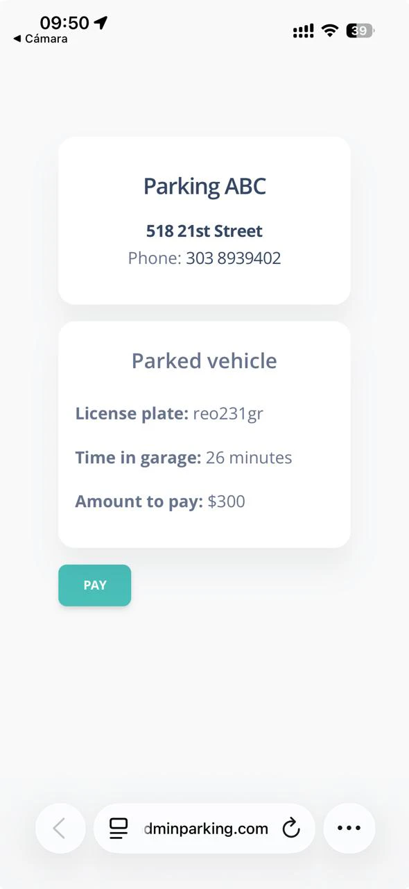 Customer QR screen