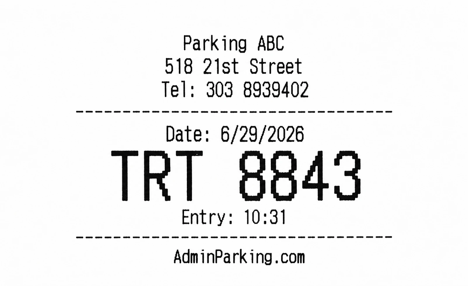Basic entry ticket