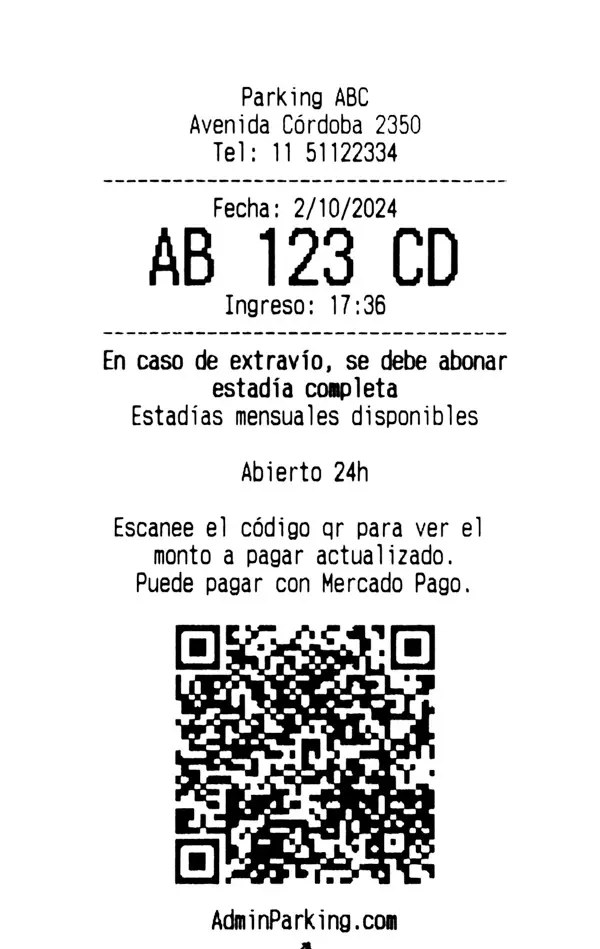 Ticket con QR