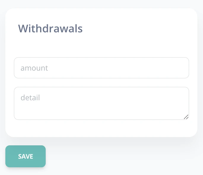 Withdrawal registration