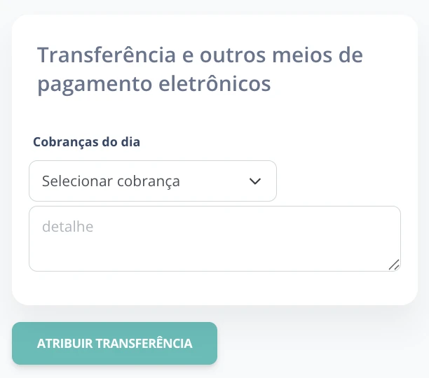Alteração para transferência