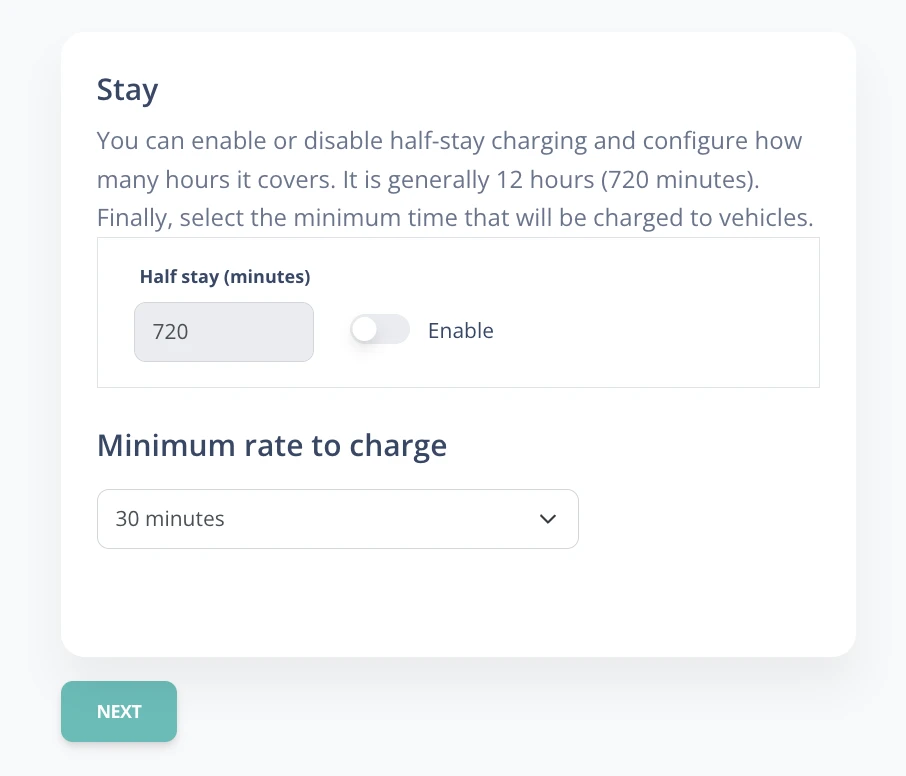 Minimum rate