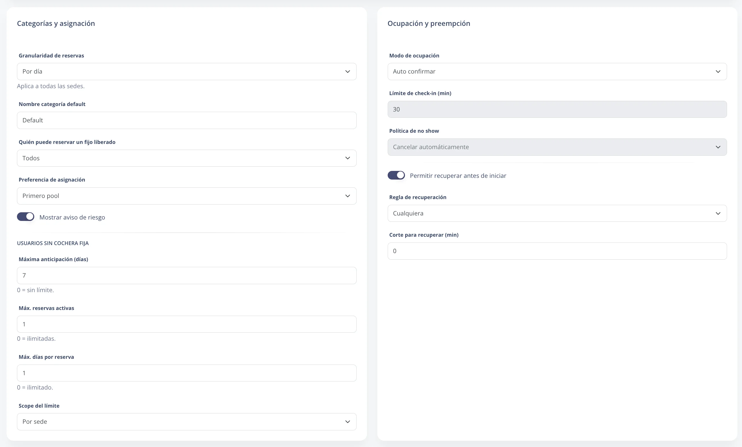 Reglas de asignación Enterprise
