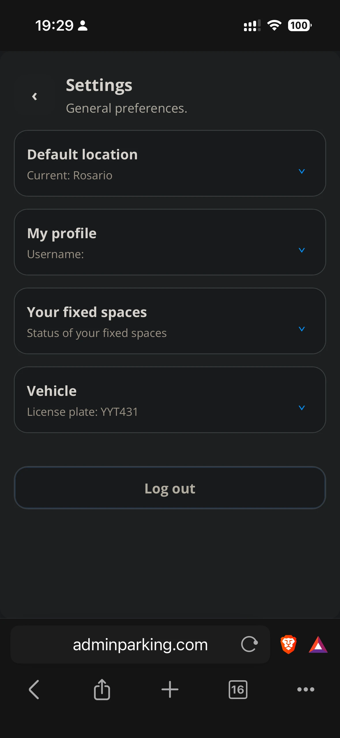 Enterprise app settings