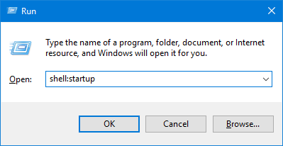Open Startup directory