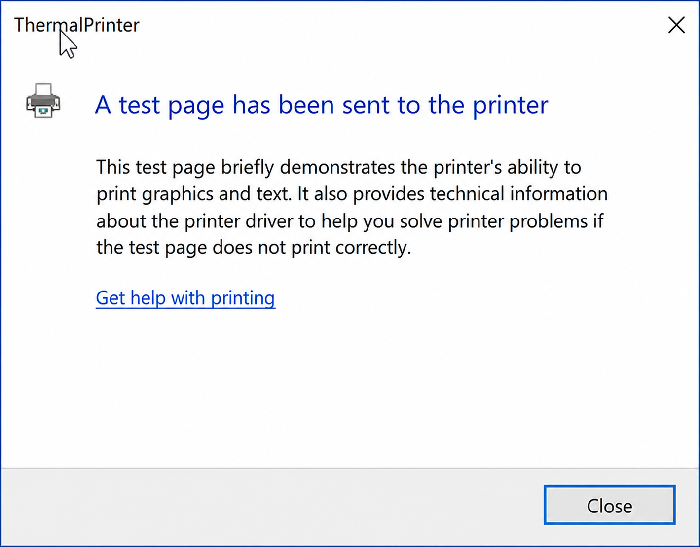 Test page sent