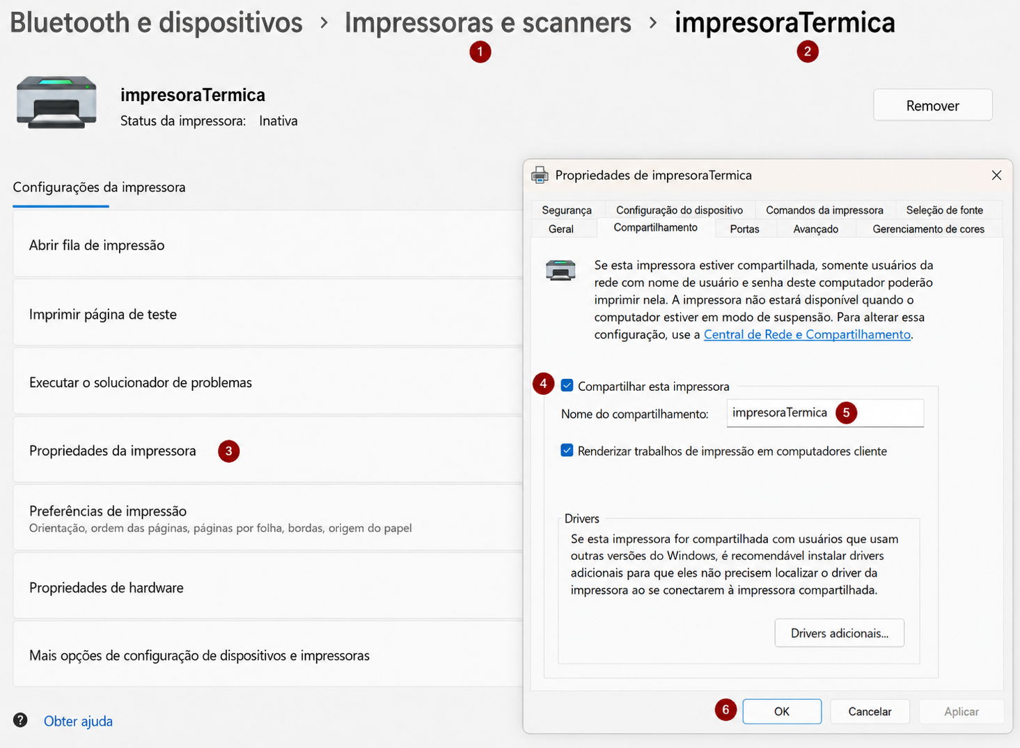 Compartilhar impressora