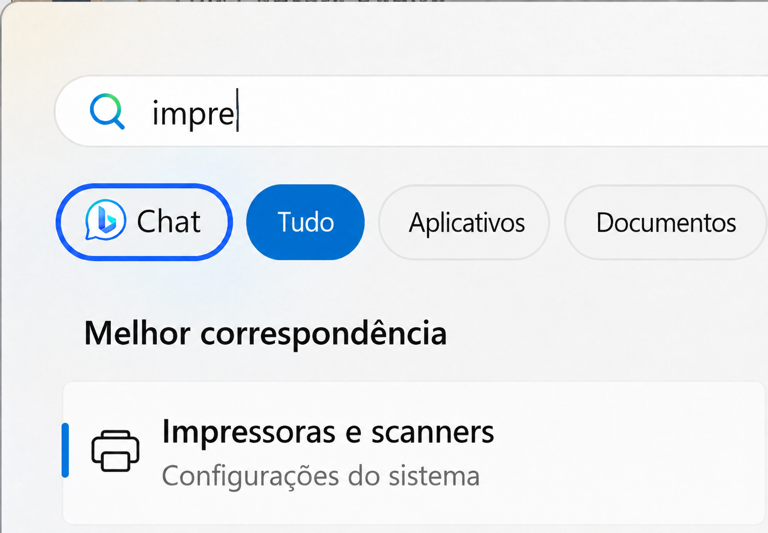 Buscar impressoras e scanners