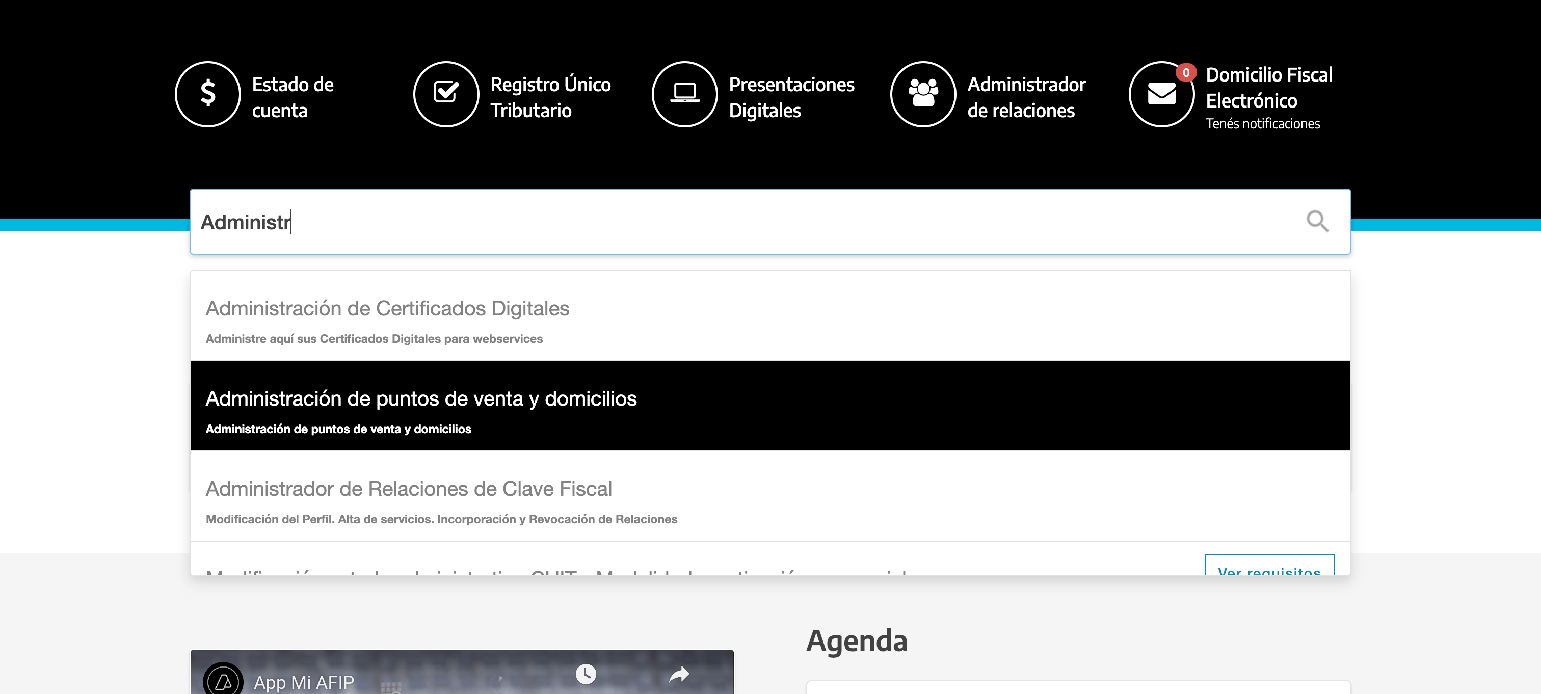 administrar puntos de ventas