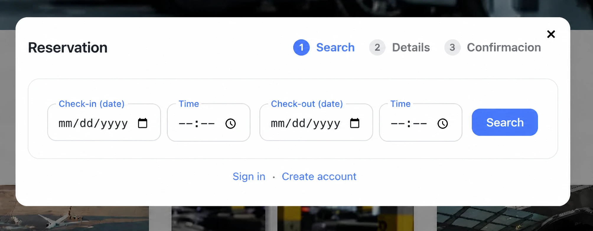 Daily reservation widget
