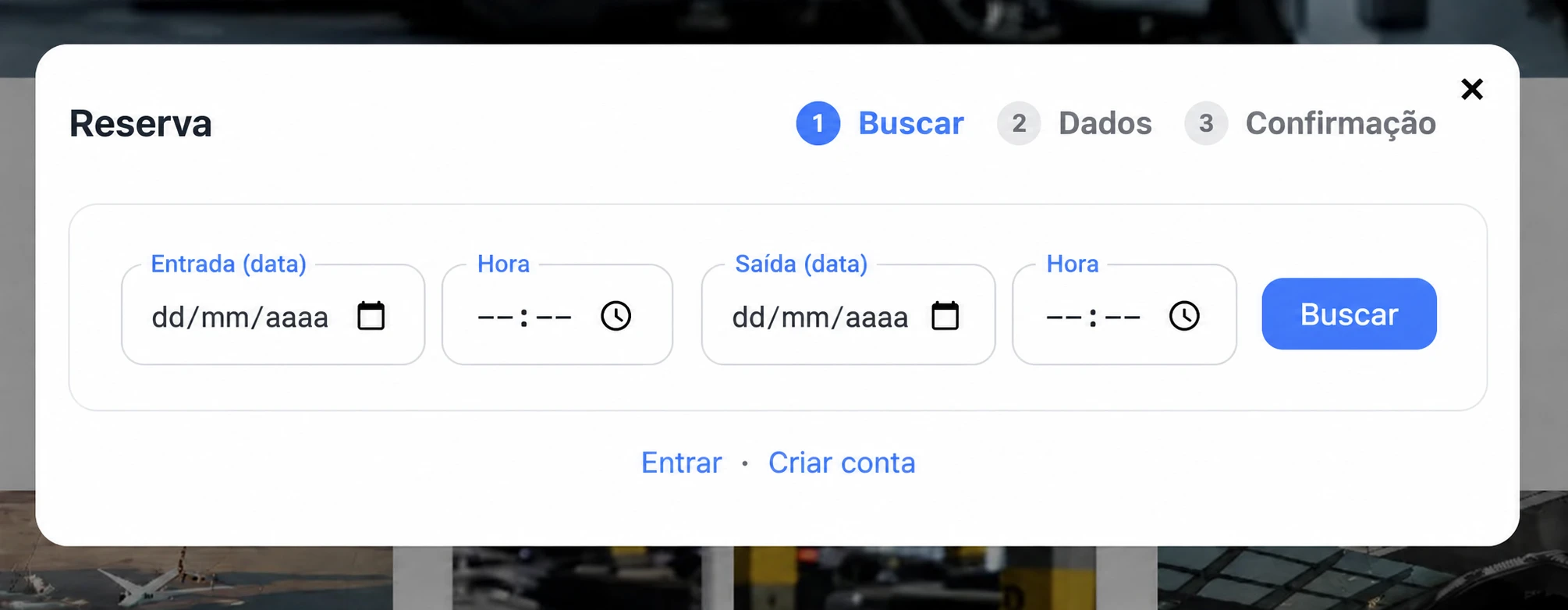 Widget de reservas por dia