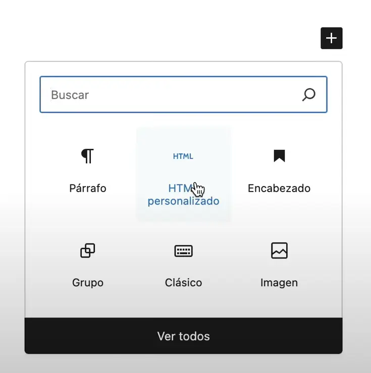 Widget WordPress reservas por día
